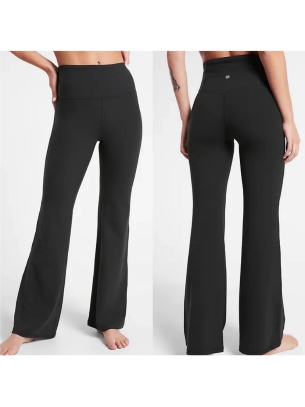 Athleta elation flare high rise leggings black small P
